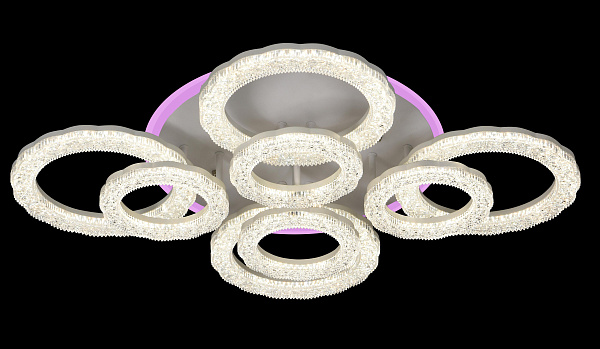 Светодиодная люстра SC088/4+4 WH RGB