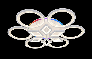 Светодиодная люстра 1400/6+6 RGB WH