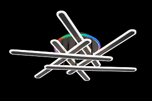 Светодиодная люстра SC11/6 BK RGB