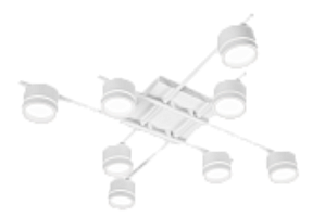 Рожковая люстра SC1642-8  WH