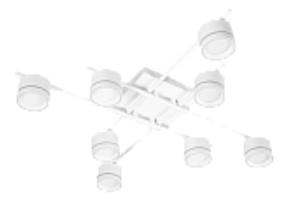 Рожковая люстра SC1642-8  WH